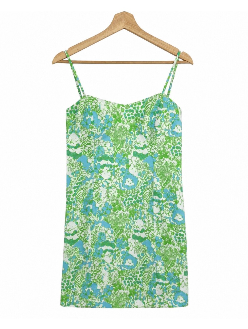 Lilly Pulitzer Green and Blue Floral Mini Dress - Picture 2 of 14